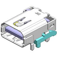 JAE Electronics DP3R020RU32JQ1R400 Receptacles Thunderbolt Reverse Mnt, 2.1mm Terminal