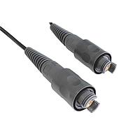 Bulgin PXEB5201B300 Multimode 2 Channel Plug to Plug Connector Cable Assembly