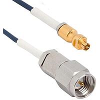 Amphenol SV Microwave 7032-7821 RF Cable Assemblies SMPM Female to SMA M .047 SuperFlex Cable