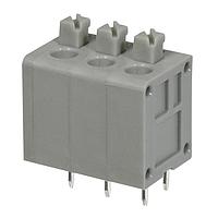 Same Sky (formerly CUI Devices) TBL006V-500-03GY-2GY Fixed Terminal Blocks Terminal block, screwless, 5.00, Vertical, 3, Gray w Gray Button