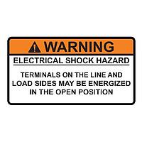 HellermannTyton 596-00921 Metal Solar Placard Metal Solar Placard, WARNING ELECTRICAL HAZARD, 3.75" x 2.0", AA, Orange/Silver, 5/pkg