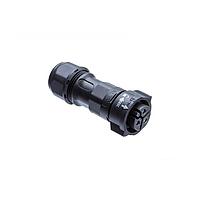 Amphenol LTW CC-03BFFB-QL8LPP Connectors X-Lok, Middle Size, Plastic, 20A, 03 pins, Female Connector, Female Contact, Straight, Push Lock, Screw-in, Field Installable, F10.0 - F12.0mm, IP68