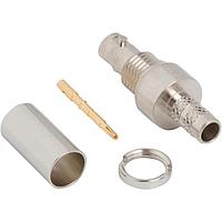 Amphenol RF 034-5080 Connectors HD-BNC Straight Crimp Jack Times LMR-195-UF Bulkhead Rear Mount 50 Ohm