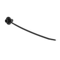 HellermannTyton 155-05701 Cable Tie Mounts 1-Pc Cable Tie/Oval Stud Mount, Designed for 5.0 mm stud, 6.0" Long, PA66HS, Black, 500/pkg