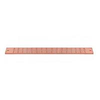 Wakefield Thermal SCGB-9-T Ground Bars Ground Bar, 68 Holes, Copper, Tin, 20" L, 4" W, 0.25" H, 0.25" Thickness