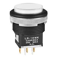 NKK Switches LB16WKG01-5C-JB Pushbutton Switches SPDT ON-ON RED Au PNL SEAL BLK HOUSING