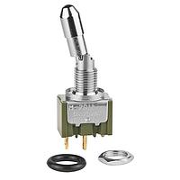 NKK Switches M2011LL3A01 Toggle Switches TOGGLE SWITCH GLD OV SLVR W/LTCH OP SEAL