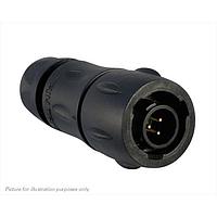 Eaton Souriau-Sunbank UTS6JC8E98P Plugs Plastic plug, with cable gland backshell, with 3 male solder contacts, IP68/69K in unmated conditions