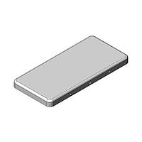 Masach Tech MS405-10C-NS EMI/RFI Shield Cover, Two-Piece 41.1 x 19.5 x 2.8mm Two-piece Drawn-Seamless RF Shield/EMI Shield COVER (Nickel-Silver)