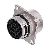 Amphenol SINE Systems RT0W01419SNH03 Connectors Receptacle, Square Flange, 19 Position, Female, Shell Size 14, with Silicone Seal