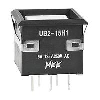 NKK Switches UB215KKW015D Pushbutton Switches SPDT ON(ON) AMBR LED SOLDER LUG BODY ONLY