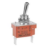 NKK Switches S1F Medium capacity standard size toggles ON-NONE-OFF SPST QUICK CONNECT