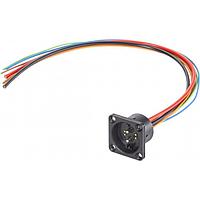 Rosenberger C006-B1-500-C Automotive Cables RoPD cable assembly straight panel plug 4-hole-flange black