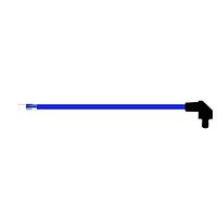 BIVAR SZR4-10.00-F5PBE-6 Flexible Light Pipes with LEDs 10 Inch, Blue Fiber, Blue Lens