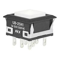 NKK Switches UB25KKW015D Sealed SQ ON(ON) AMBER LED SOLDER LUG BODY ONLY