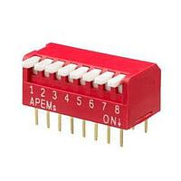 APEM NDPL08V DIP Switches DIP SWITCH DP PIANO STYLE
