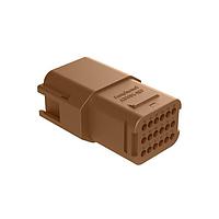 Amphenol SINE Systems ATV04-18PD-RR01 18-Way 18 POS RCPT SZ 16 In-Line Key D