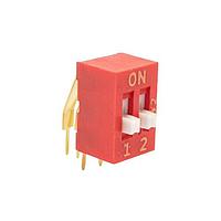 E-Switch KAS2102ET DIP Switches 2 PositionR/A PC Pin Extended Tape Sealed