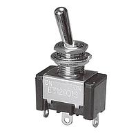 Nidec Components ET115A10-Z Standard Size Toggle Switch Single pole, 15A @ 125VAC, ON - OFF function, screw terminals