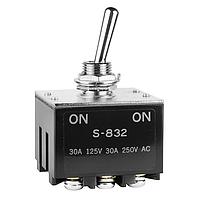 NKK Switches S832/U High capacity standard size toggles 3PDT ON-ON SCREW TERMINALS 30A W/UL