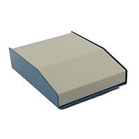Hammond Manufacturing 1456FH2WHBU Sloped 15 Degree Slope Alum 8.5x2x6.5"Beige/Blu