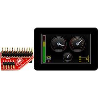 4D Systems gen4-uLCD-50D-CLB-SB-PI Non-Touch 5.0" gen4 LCD pack for Raspberry Pi with gen4-uLCD-50D-CLB-SB, 4D Serial Pi Adaptor + Cable