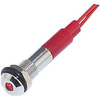Mallory Sonalert FL1M-6SW-1-R24V Indicators LED RED 6MM NUT 24VAC/DC