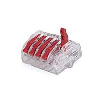 HellermannTyton 148-90067 Splices HelaCon Releasable Wire Connector, 5-Port, (Piece & PA66), Clear, 300/pkg