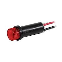 VCC 41W-NKR12H-CRO LED Panel Mount Indicators Wire Leads Hi Hat Red 12VDC
