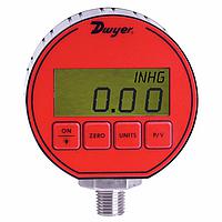 Dwyer DPG-006 Digital Pressure Gauge ± 0.25% Accuracy, 4-Digit Display, Battery-Powered (Gauge, 200 psi, NPT Male, 1/4 in, IP66, NEMA Type 4, NEMA Type 4X)