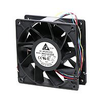 Delta Electronics, Inc. PFC1212DE-F00 Tubeaxial Fan, 120x38mm, 12VDC, 252.85CFM, 48W, 4A, 66.5dBA, Ball, 4-Lead Wires, Tach/PWM