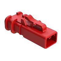 Amphenol SINE Systems ATP06-2S-OMRDRED Connectors 2 Position Plug, Socket, Overmold Compatible, Reduced Diameter Rear Seal, Red