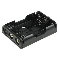 Eagle Plastic Devices 12BH431B-GR Battery Clip 3 "AAA" W/SNAPS BLK