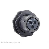 Eaton Souriau-Sunbank UTSX712D3SY Receptacles Jam nut receptacle, without backshell, with 3 female PCB contacts, IP68/69K in unmated conditions, keying Y