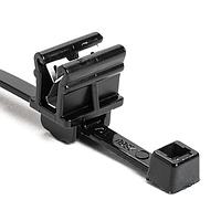 HellermannTyton 156-00552 Cable Tie Kits and Assortments Cable Tie and Edge Clip, 50 lbs, 8.0" Long, EC10, Panel Thickness 0.04 - 0.12", PA66HS, Black, 500/bg