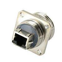 Amphenol Socapex RJFTV62SAPEM1N Modular Cat6 RJ45 A Code SQ Flange REC Nickel