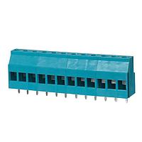 Same Sky (formerly CUI Devices) TB010-508-12BE Fixed Terminal Blocks Terminal block, screw type, 5.08 , horizontal, 12 poles, CUI Blue, slotted screw, PCB mount
