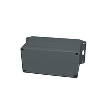 Bud Industries PN-1333-DGMB NEMA Box IP65 NEMA 4X Box Dark Gray with Mounting Brackets (6.3 X 3.2 X 3.4 In)