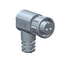 Amphenol LTW BB-02AFFM-SR7A04 Sensor Cables / Actuator Cables Ceres, Standard Size, Plastic, 10A, 02 pins, Female Connector, Female Contact, Right Angle, Screw Thread, Overmolded, Length 4000mm, IP67