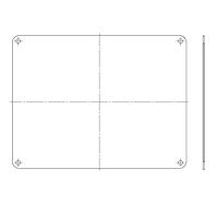 Serpac 7100T Enclosures I150 ALUM PANEL TOP 8.1 x 6.2 x .06"