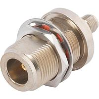 Amphenol SV Microwave SF1104-6007 RF Adapters - Between Series SMA F to PN F Blkhd Hermetic Adapter