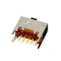 P&B MSS2200G04 Switches DPDT 2POS TOP T/H SLIDE SWITCH