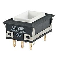 NKK Switches UB25NKG015F Pushbutton Switches RECT ON(ON) GRN LED SOLDER LUG BODY ONLY