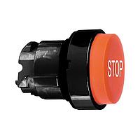 SCHNEIDER ZB4BL4347 Head RED PB MARKED STOP BLACK BEZEL