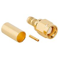 Amphenol RF 132195RP Connectors SMA ST CRMP PLG GOLD RG223/142 REV POL