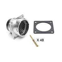 Amphenol SINE Systems RT002448PNH-K Connector Kits Receptacle Kit, Square Flange, 48 Position, Male, Shell Size 24, with Machined Gold Contacts, Size 16 (18-16AWG), Gasket