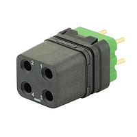 Eaton Souriau-Sunbank 8MQ2M0412UC Modular Connectors - Push Pull MQuick module, unsealed, with female straight PCB contacts