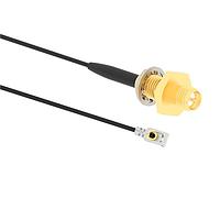 Amphenol RF 095-902-586-400 RF Cable Assemblies RF Connector MHF I LK Right Angle Plug to RP-SMA Straight Jack Bulkhead Front Mount IP67 1.13 mm 50 Ohm 400 mm
