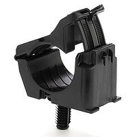 HellermannTyton 156-02716 Cable Mounting & Accessories Fir Tree Mount Ratchet Clamp, 0.76 - 1.42" Bundle Dia, FT9LG, PA66HIRHSUV, Black, 25/bag