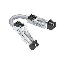 Amphenol Commercial Products DRPC21B003940 Cat 6a Cable, Cat6A, Industrial RJ45, 45 deg  top exit to straight exit, 26AWG, 2.0m, 50u gold